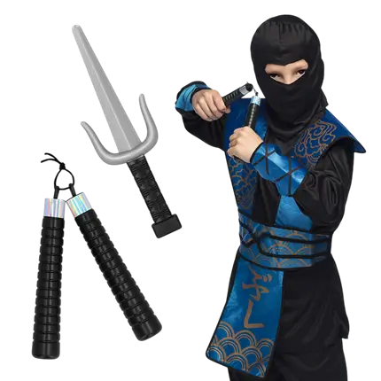 Kit Armes Ninja Enfant – Déguisement Ninja Accessoires Garçon Carnaval