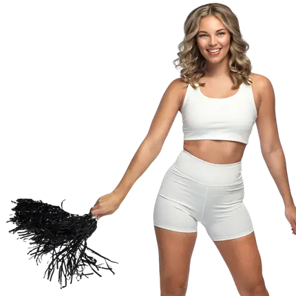 Pom Pom Noir – Accessoires Cheerleader EVJF Soirée Animation