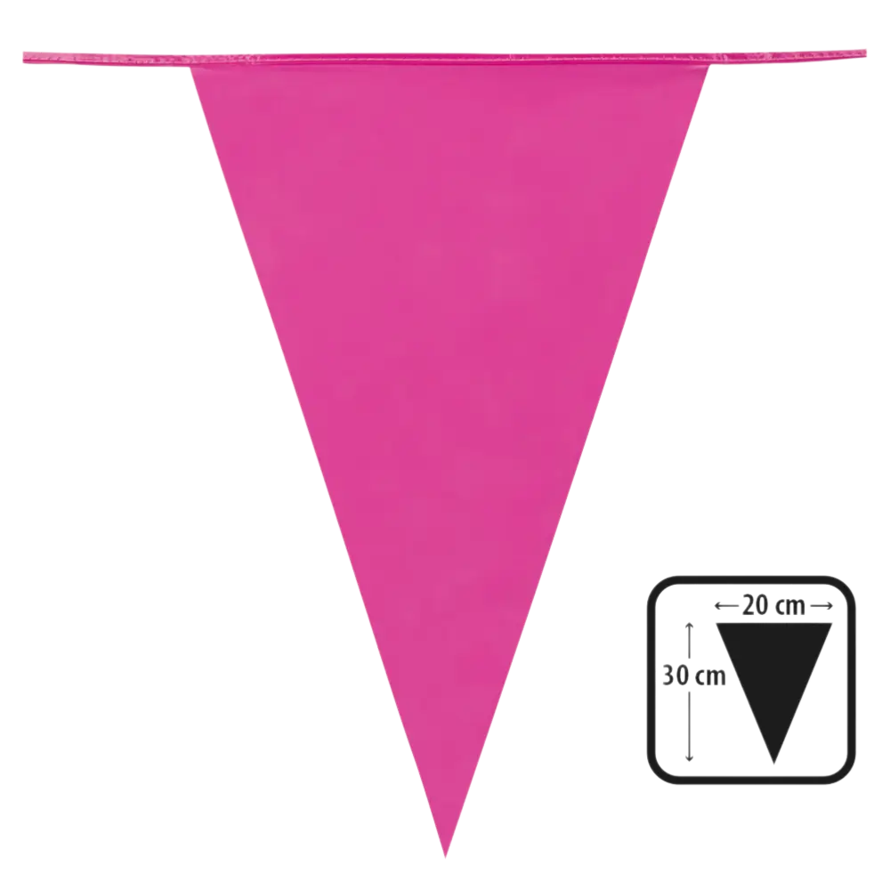 Guirlande Fanions Rose – Décoration Anniversaire Fille Baby Shower