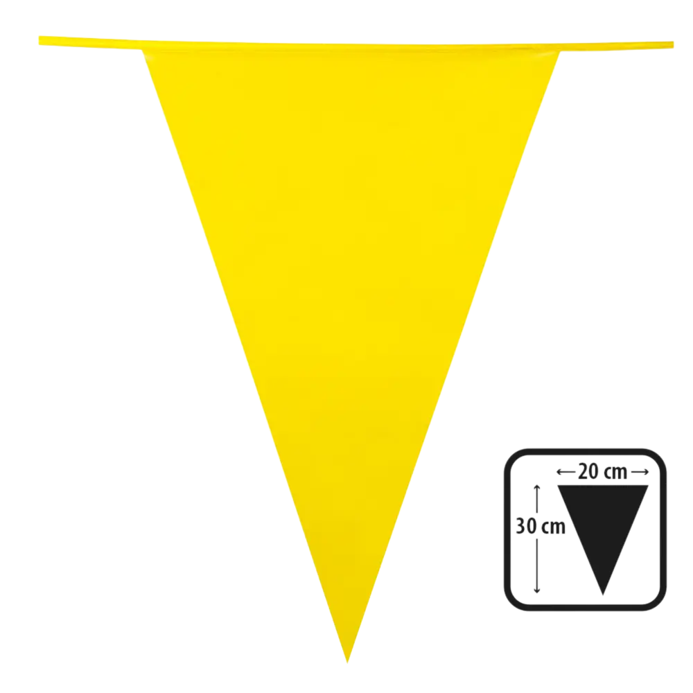 Guirlande Fanions Jaune – Décoration Anniversaire Fête Enfant Guinguette