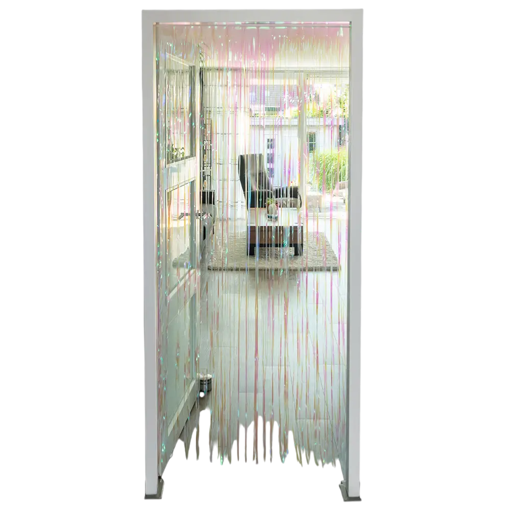 Rideau Franges Blanc Irisé – Décoration Mur Anniversaire Mariage Fête