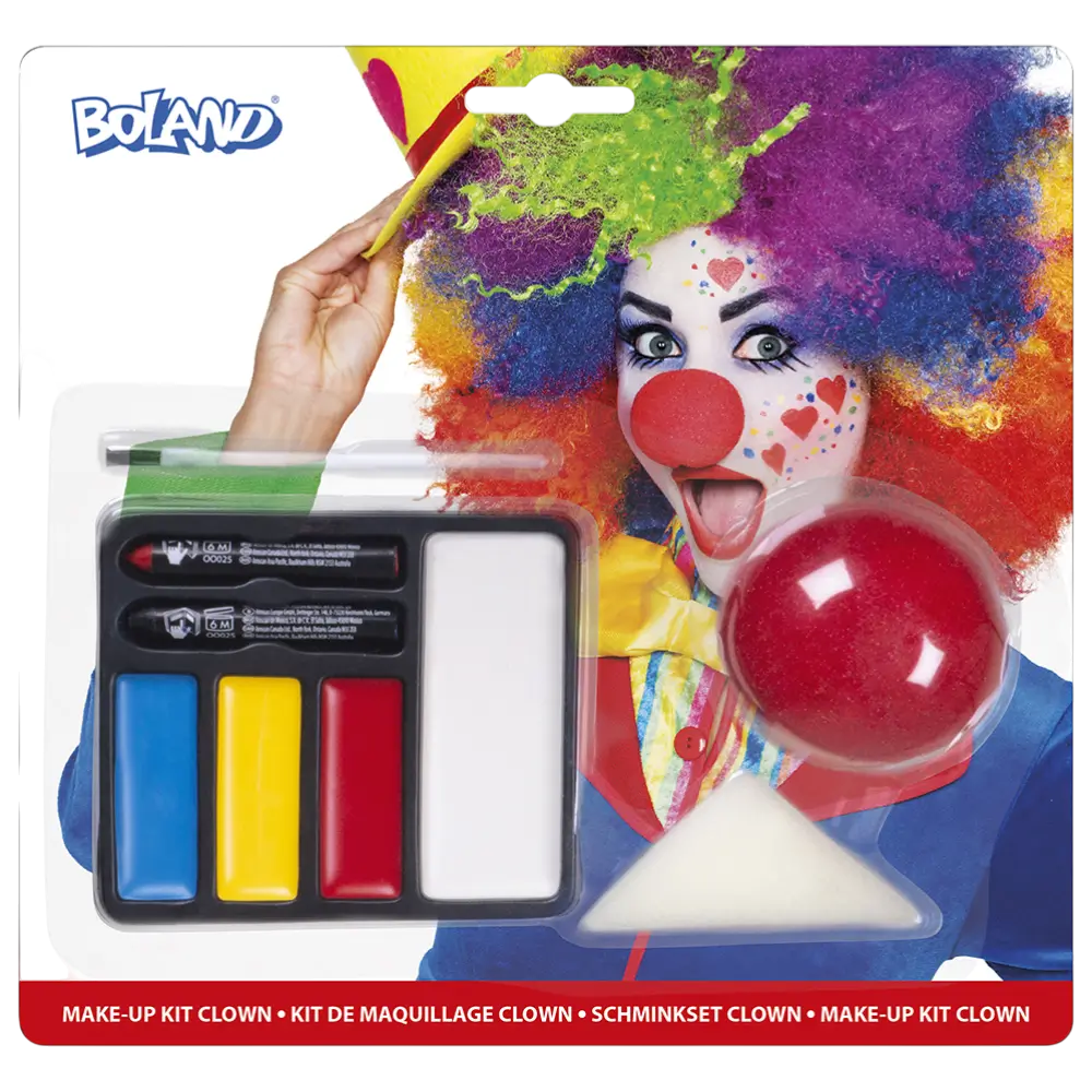 Kit Maquillage Clown Complet – Maquillage Carnaval Halloween Enfant