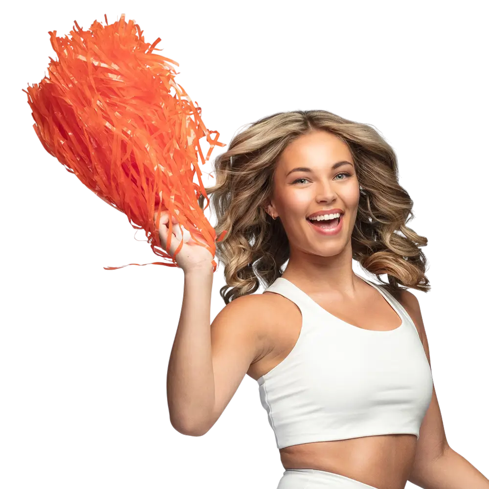 Pom Pom Orange – Accessoires Cheerleader Animation