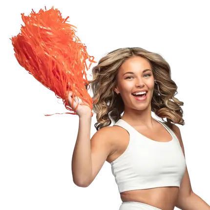Pom Pom Orange – Accessoires Cheerleader Animation