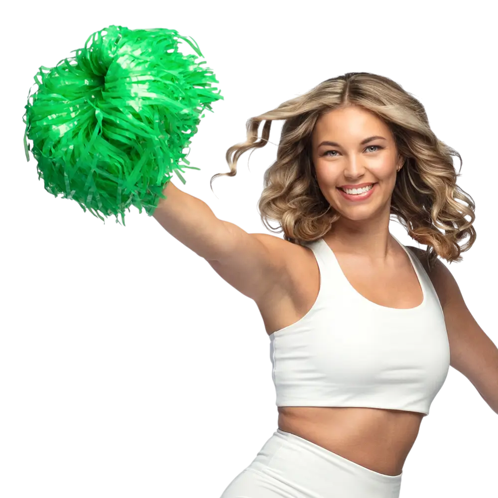 Pom Pom Vert – Accessoires Cheerleader EVJF