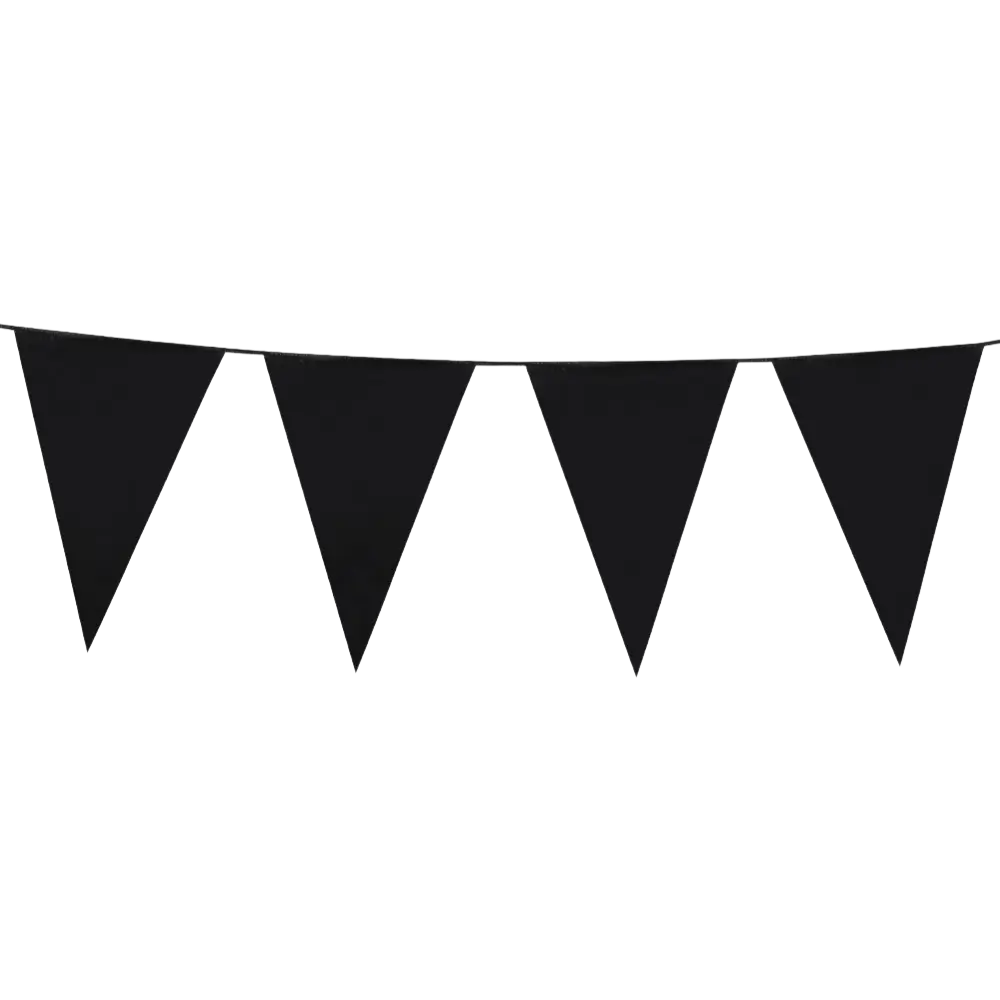 Guirlande Fanions Noir – Décoration Soirée Chic