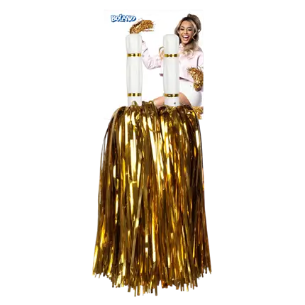 Pom Poms Métalliques Dorés – Accessoires EVJF Fête Brillante