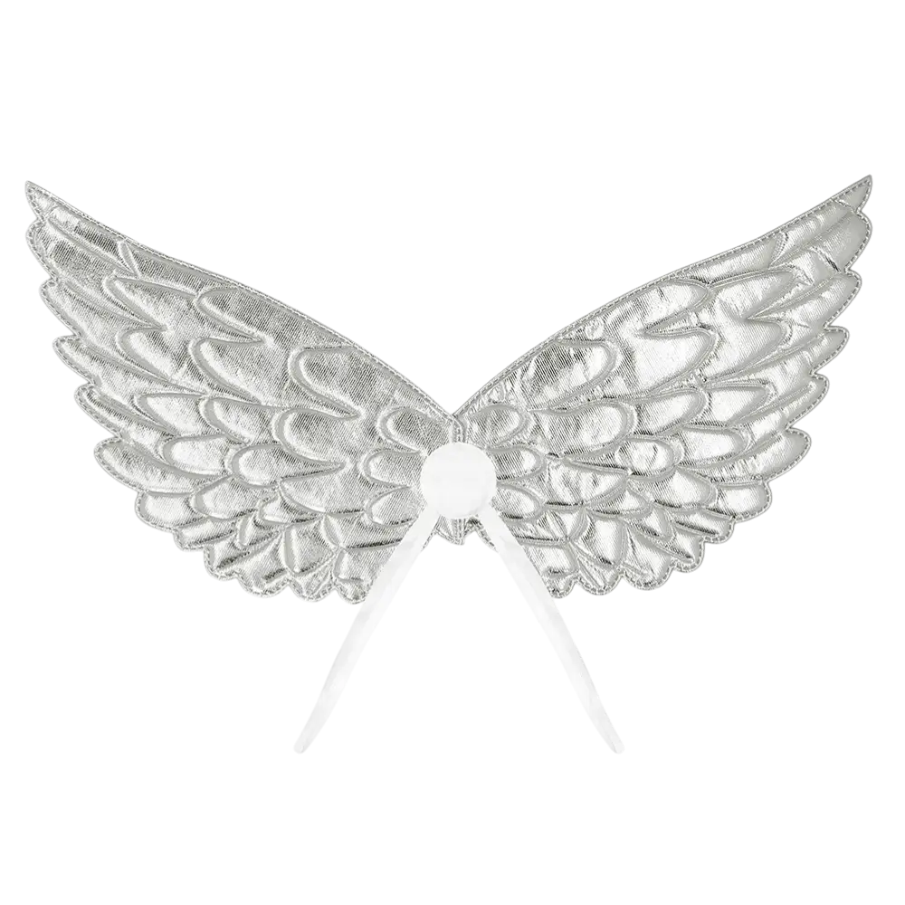 Ailes d’Ange Argent – Déguisement Ange Femme Soirée Carnaval Halloween