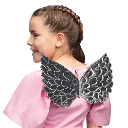 Ailes d’Ange Argent – Déguisement Ange Femme Soirée Carnaval Halloween