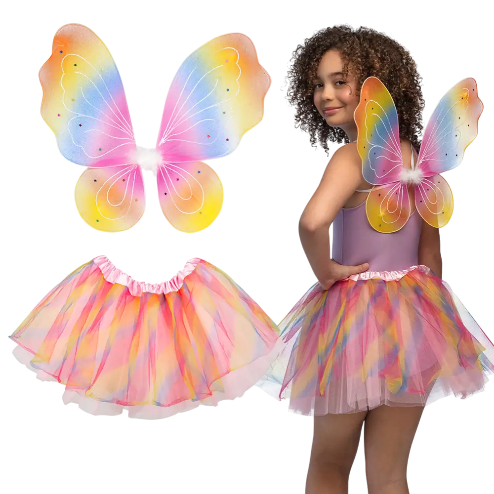 Déguisement Fée Arc-en-Ciel Enfant – Costume Fée Carnaval Fille