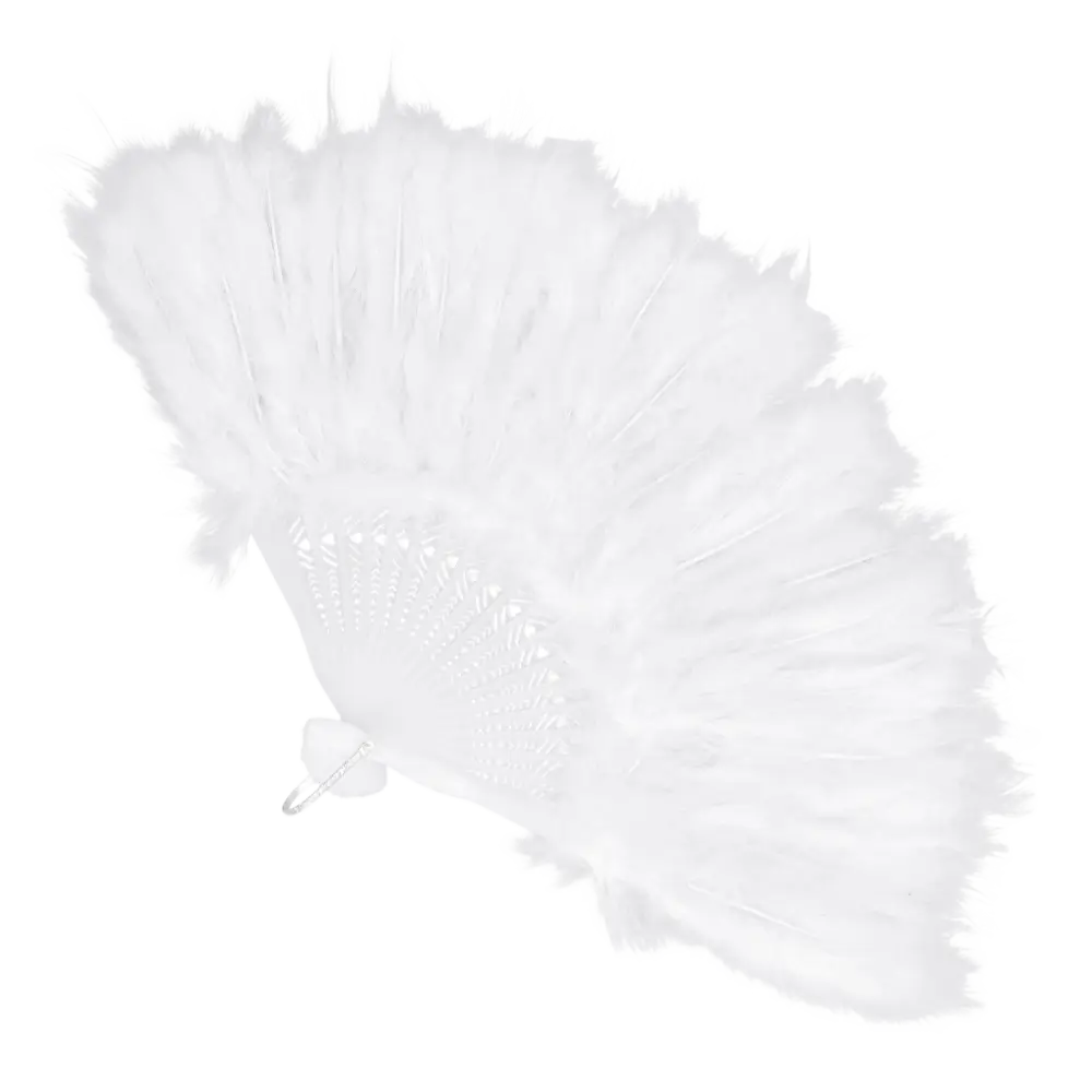 Éventail Blanc Années 20 – Accessoire Charleston Gatsby Femme