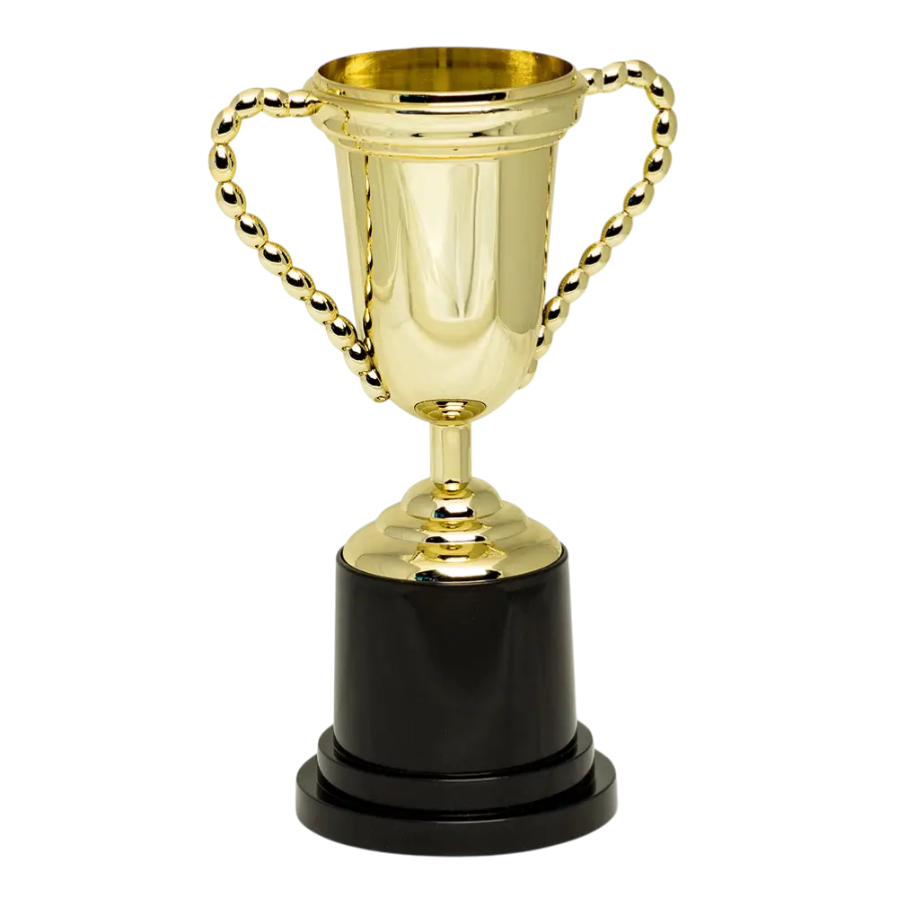 Trophée Or Deluxe Coupe Victoire – Récompense Compétition Sport Anniversaire Enfant