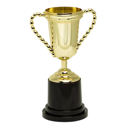 Trophée Or Deluxe Coupe Victoire – Récompense Compétition Sport Anniversaire Enfant