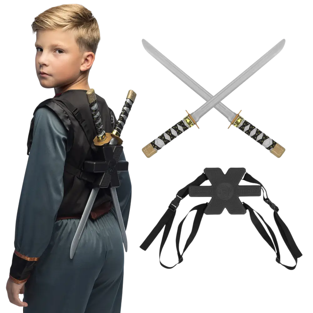 Kit 2 Épées Ninja Enfant – Jouet Combat Déguisement Ninja Garçon