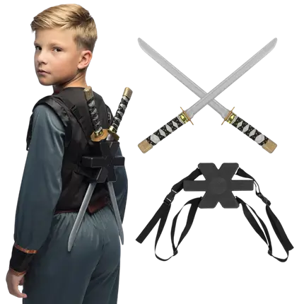 Kit 2 Épées Ninja Enfant – Jouet Combat Déguisement Ninja Garçon