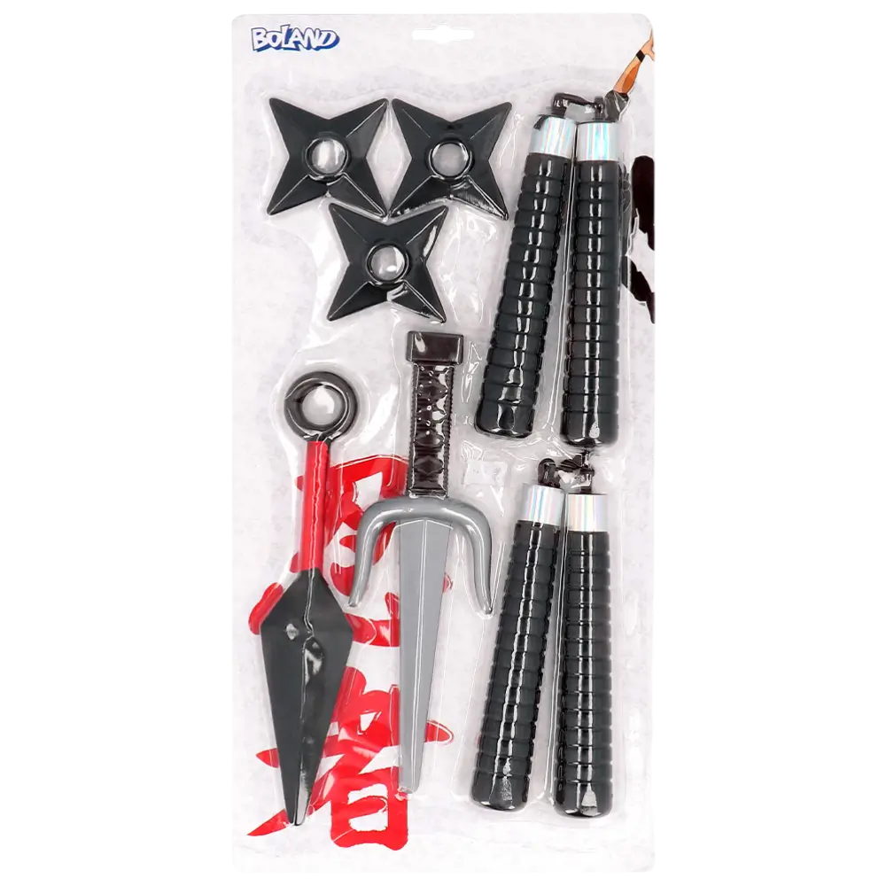 Kit Armes Ninja Enfant 7 Pièces – Accessoires Déguisement Combat Samouraï