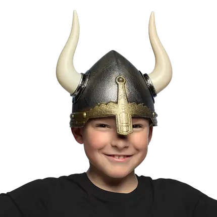 Casque Viking Enfant – Accessoire Déguisement Guerrier Nordique