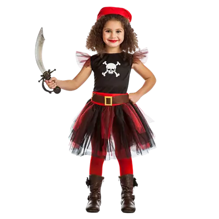 Déguisement Pirate Fille 5-6 Ans – Costume Corsaire Enfant Carnaval