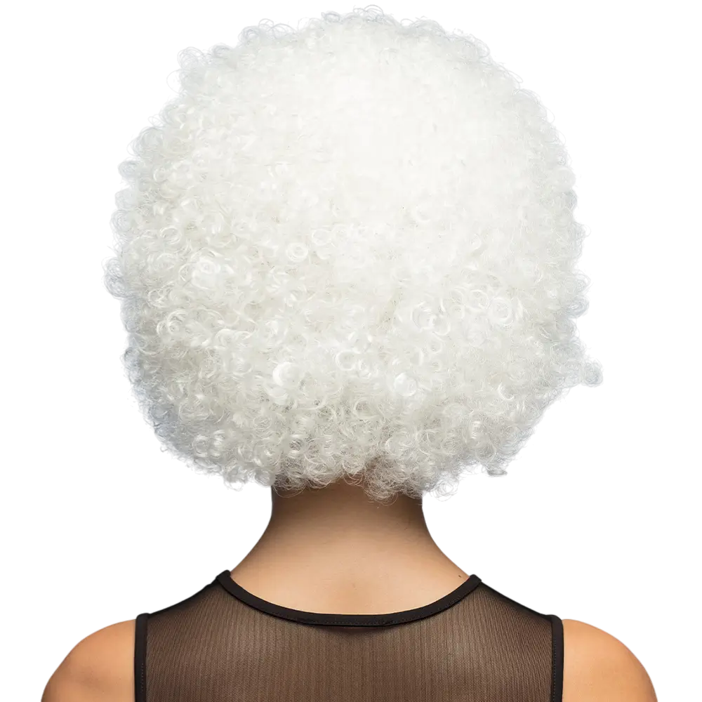 Perruque Disco Blanche – Accessoire Déguisement Années 70 Soirée