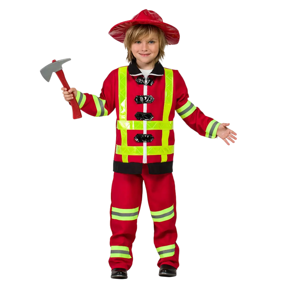 Déguisement Pompier Enfant 7-9 Ans – Costume Secours Sauvetage Garçon