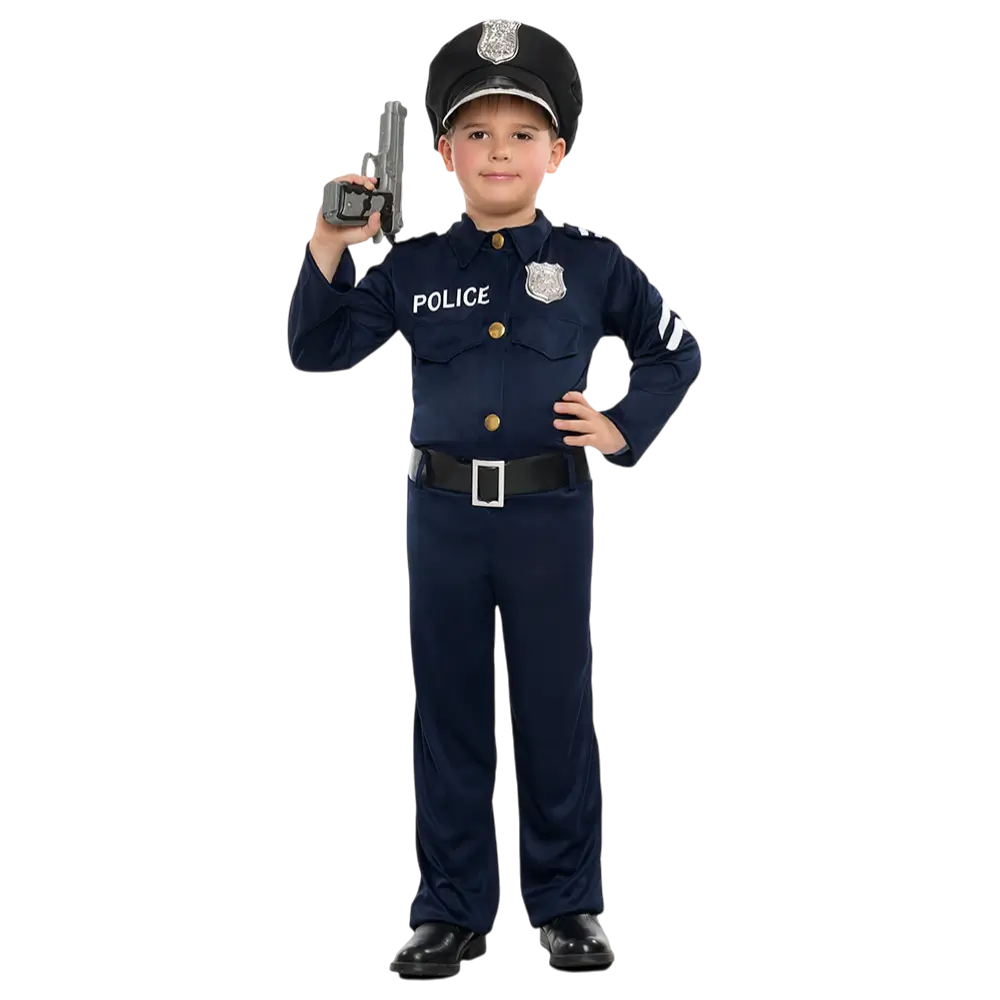 Déguisement Policier Enfant 3-4 Ans – Costume Police Garçon Carnaval