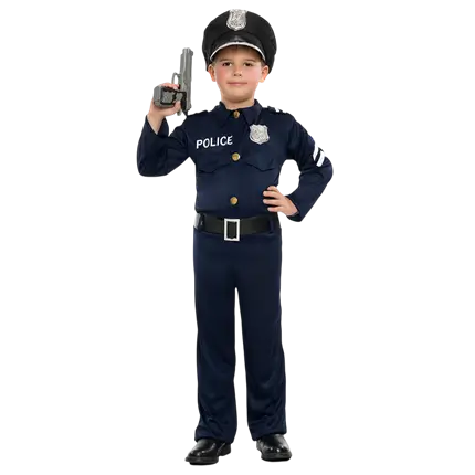Déguisement Policier Enfant 3-4 Ans – Costume Police Garçon Carnaval