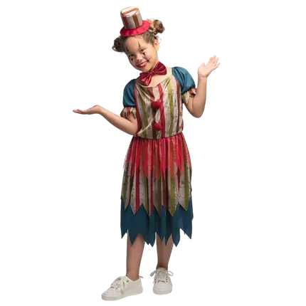 Déguisement Clown Maléfique Fille 10-12 Ans – Costume Horreur Halloween