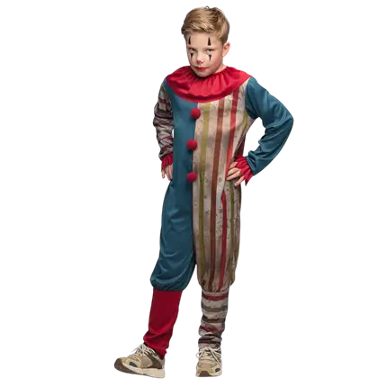Déguisement Clown Maléfique Enfant 7-9 Ans – Costume Effrayant Halloween