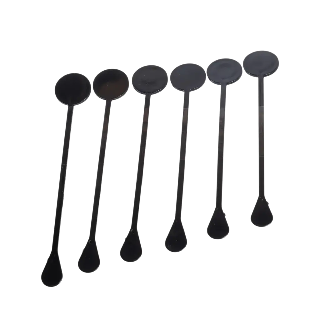 Agitateur à Cocktail 17cm en PP Noir (Mojito, Caïpi) - Réutilisable (Lot de 100)