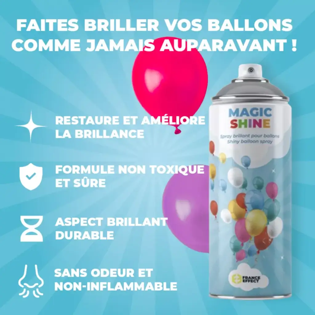 Magic Shine® - Spray Brillant pour ballons en latex - 500ml