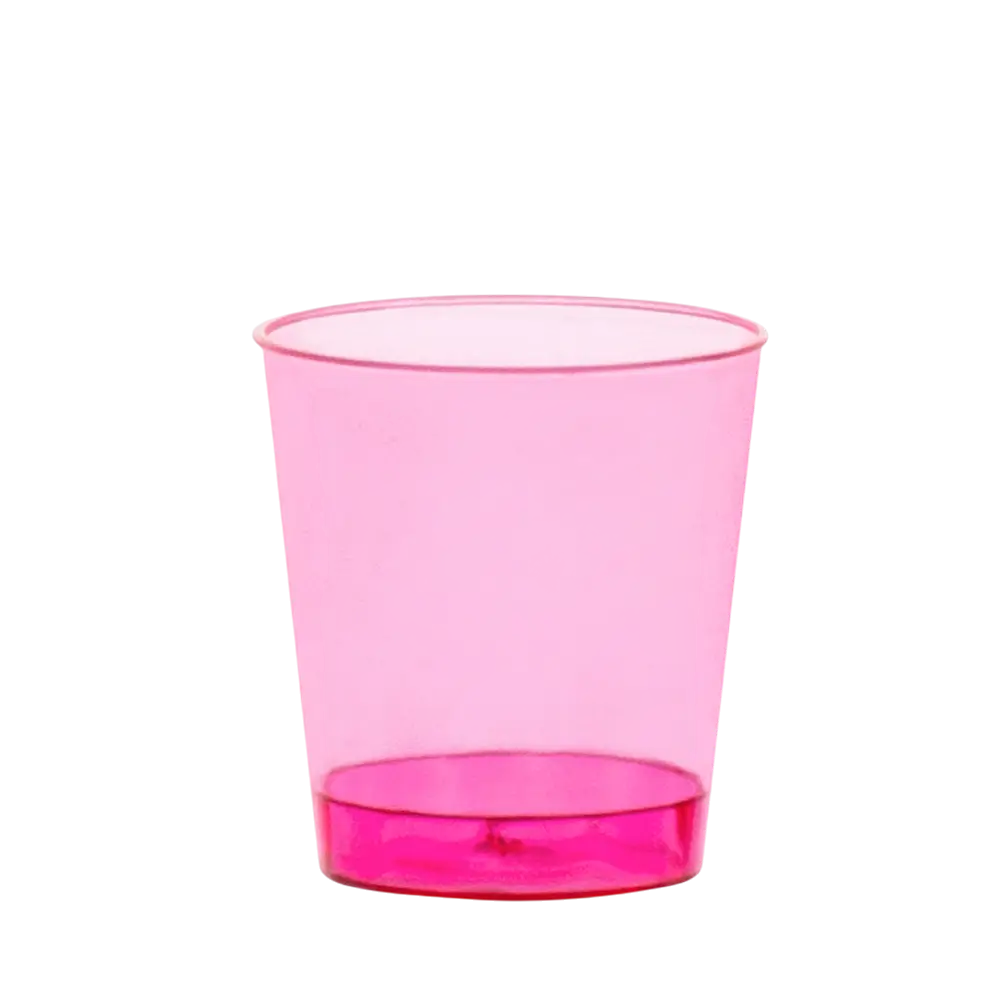 Kit 20 Verres à Shot Fluo UV 2 cl – Gobelets Plastique Néon Soirée