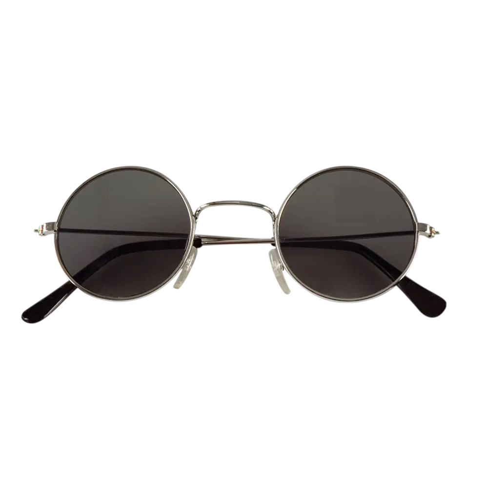 Lunettes Hippie John grises – Lunettes Rétro Rondes Années 60