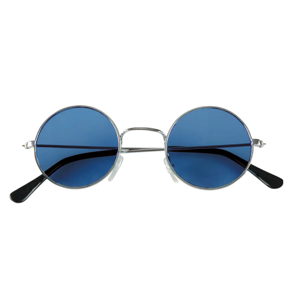 Lunettes Hippie John bleues – Lunettes Rétro Rondes Années 60