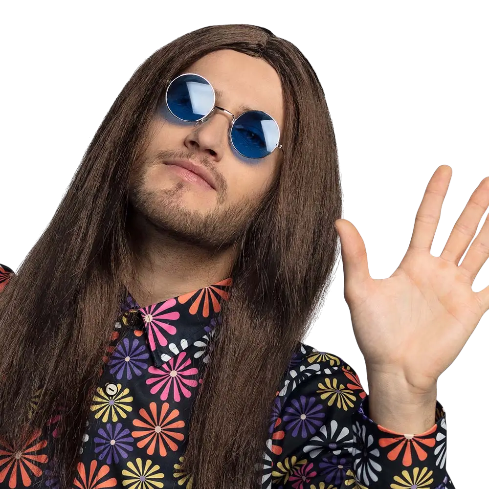 Lunettes Hippie John bleues – Lunettes Rétro Rondes Années 60