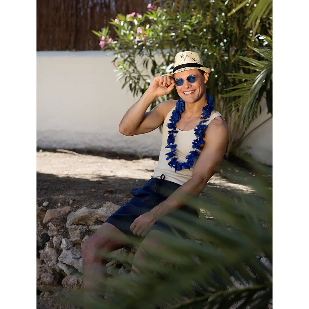 Lunettes Hippie John bleues – Lunettes Rétro Rondes Années 60