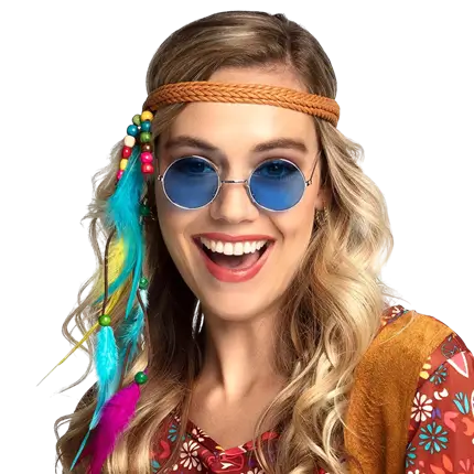 Lunettes hippie party John bleu