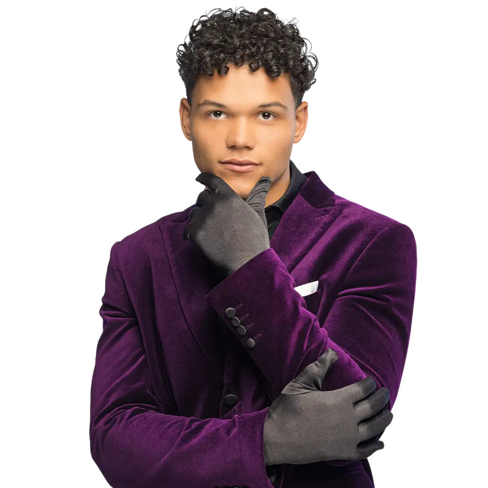 Gants Courts Noirs Basic – Accessoire Déguisement Élégant Adulte