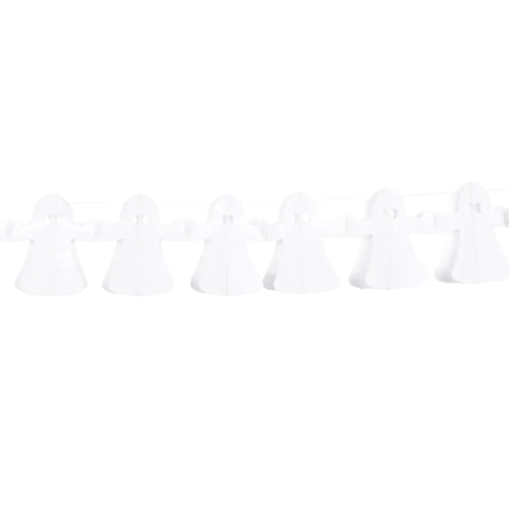 Guirlande Fantômes Halloween 4 m – Décoration Papier Soirée Horreur