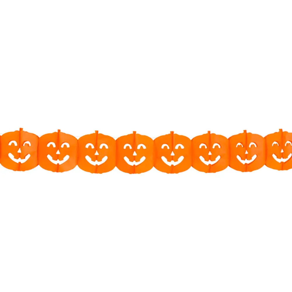 Guirlande Citrouilles Halloween 4 m – Décoration Papier Fête Effrayante