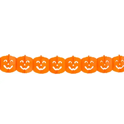Guirlande Citrouilles Halloween 4 m – Décoration Papier Fête Effrayante