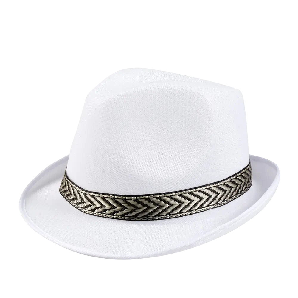 Chapeau Funky Blanc – Accessoire Déguisement Soirée et Carnaval
