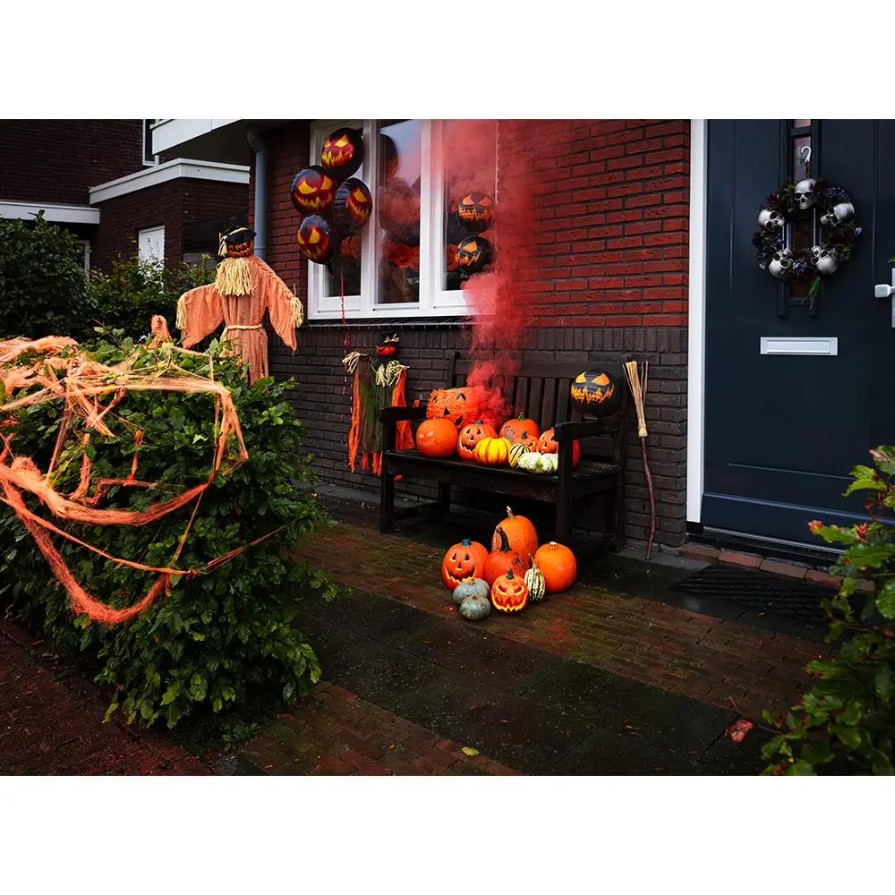 Ballon Aluminium Citrouille Effrayante 45 cm – Décoration Halloween