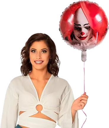 Ballon Aluminium Clown Horreur 45 cm – Décoration Halloween Effrayante