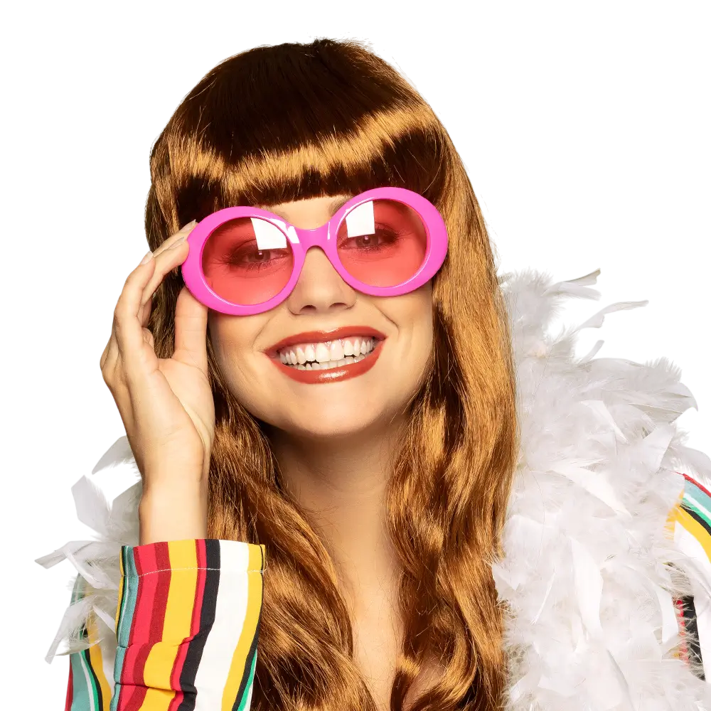 Lunettes Années 80 Rose Fluo UV – Accessoire Soirée Fluo et Festival