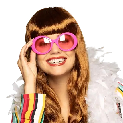 Lunettes Années 80 Rose Fluo UV – Accessoire Soirée Fluo et Festival