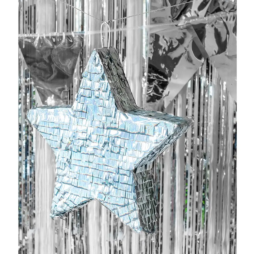 Guirlande Fanions Métallique Argent 10 m – Décoration Fête et Anniversaire