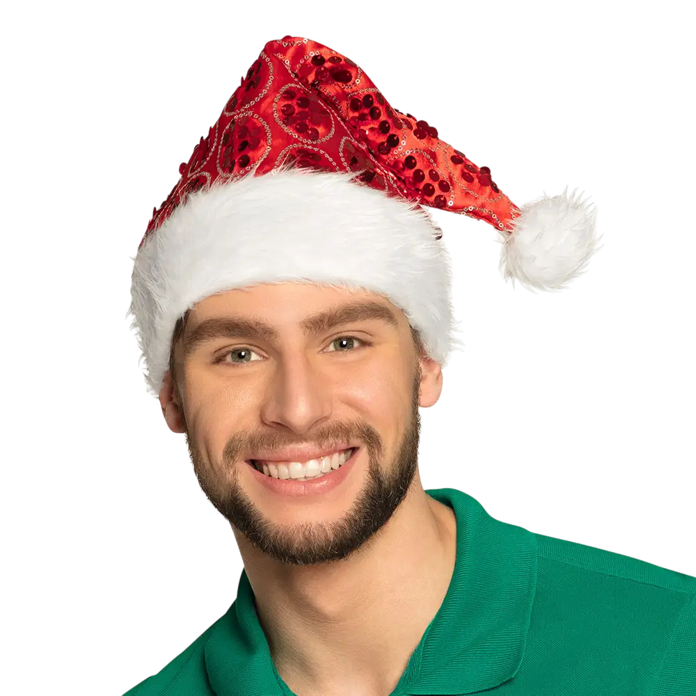 Bonnet de Noël Rouge Tombant – Accessoire Déguisement Père Noël Adulte