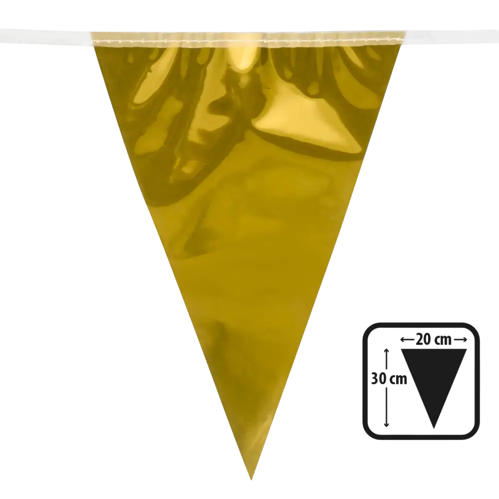 Guirlande Fanions Métallique Or 10 m – Décoration Fête et Anniversaire