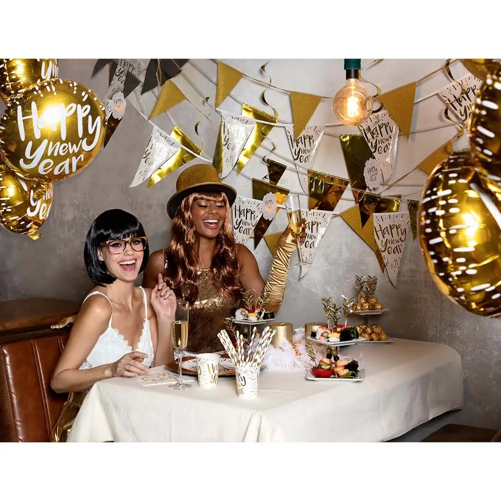 Guirlande Fanions Métallique Or 10 m – Décoration Fête et Anniversaire