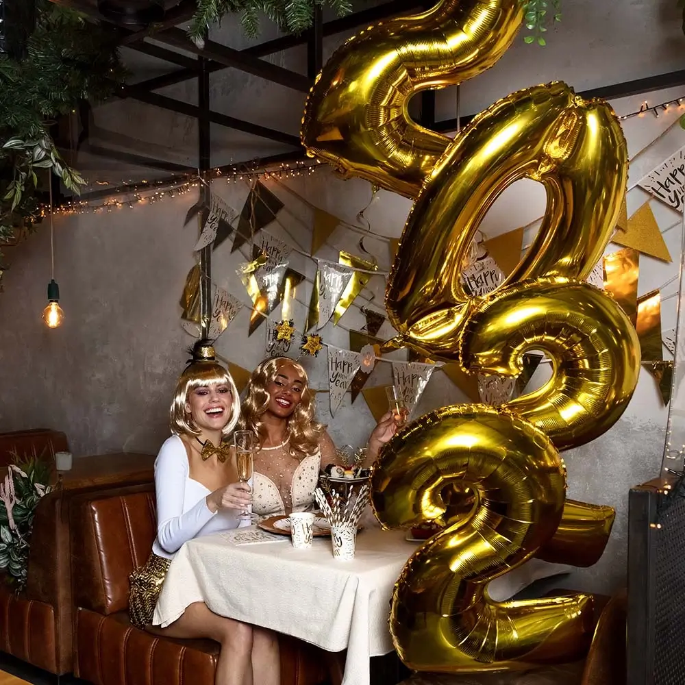 Guirlande Fanions Métallique Or 10 m – Décoration Fête et Anniversaire